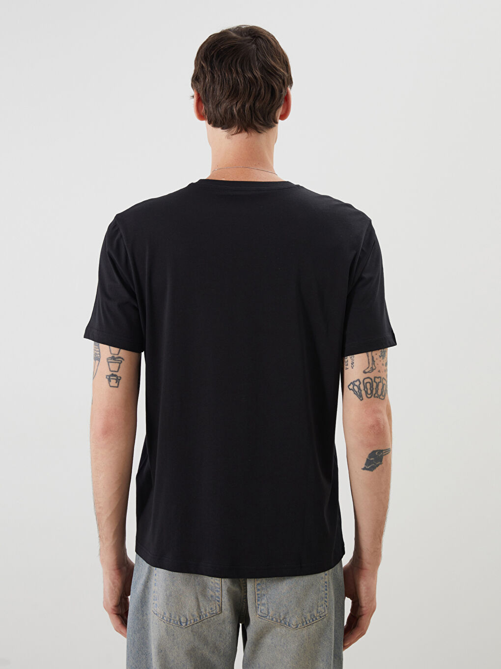 تيشيرت رجالي ياقة دائرية مطبوع جيرسي-3