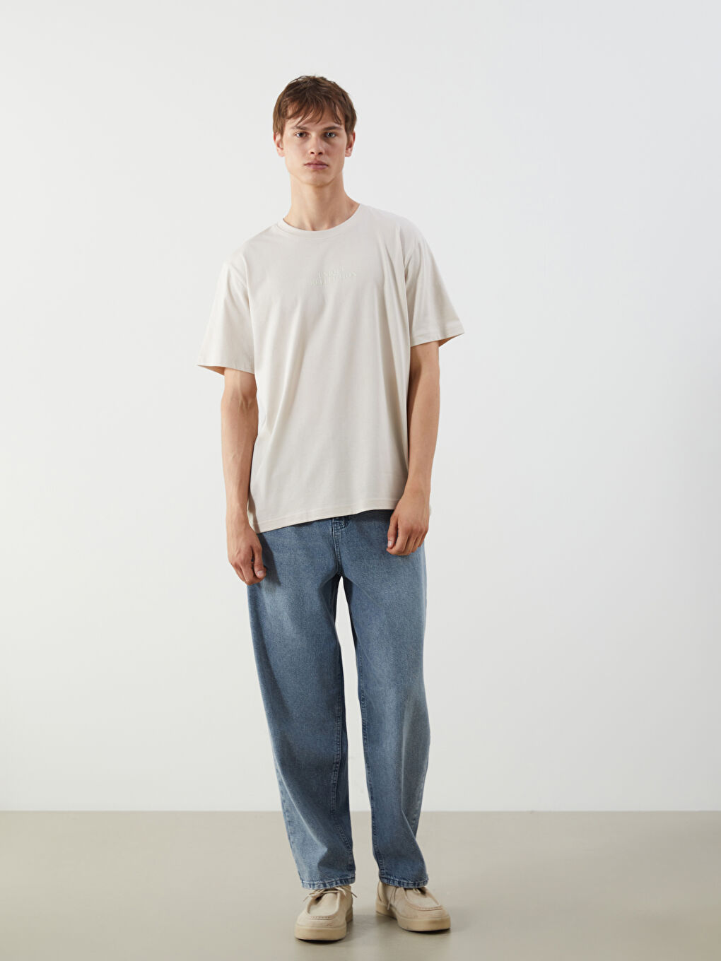 Crew Neck Printed Jersey Men's T-Shirt-1