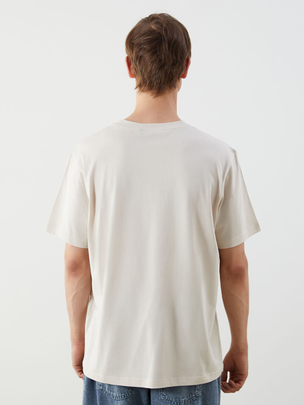 Crew Neck Printed Jersey Men's T-Shirt-3