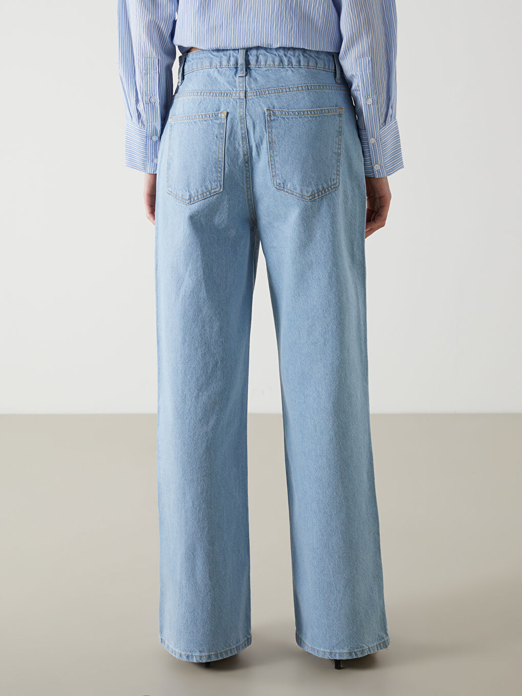 LCW Modest Indigo Wideleg Kadın Jean Pantolon - 3