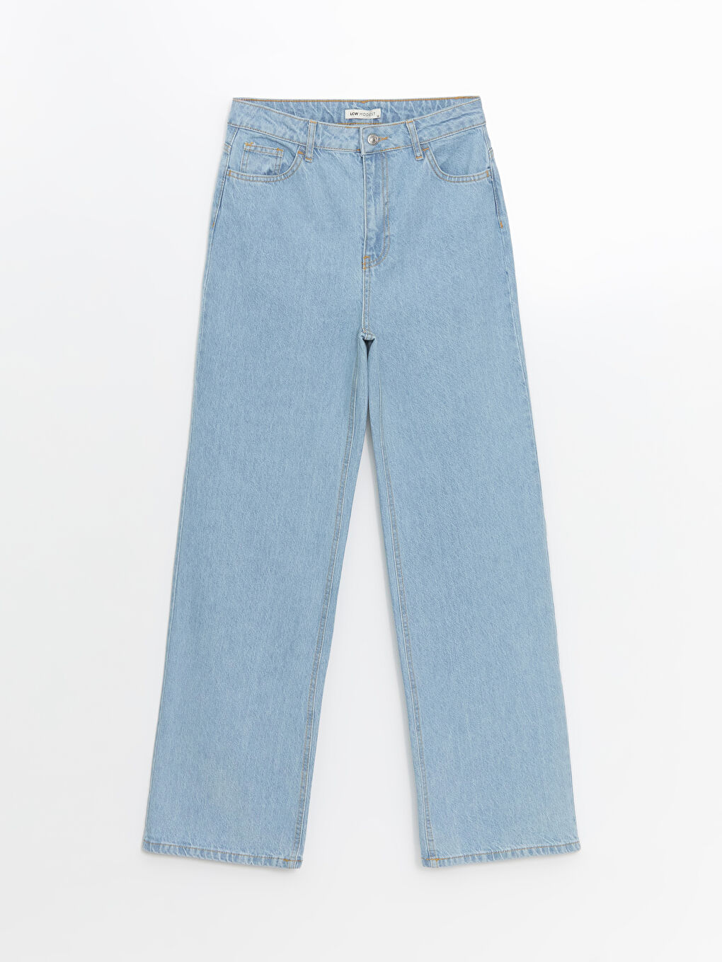 LCW Modest Indigo Wideleg Kadın Jean Pantolon - 4
