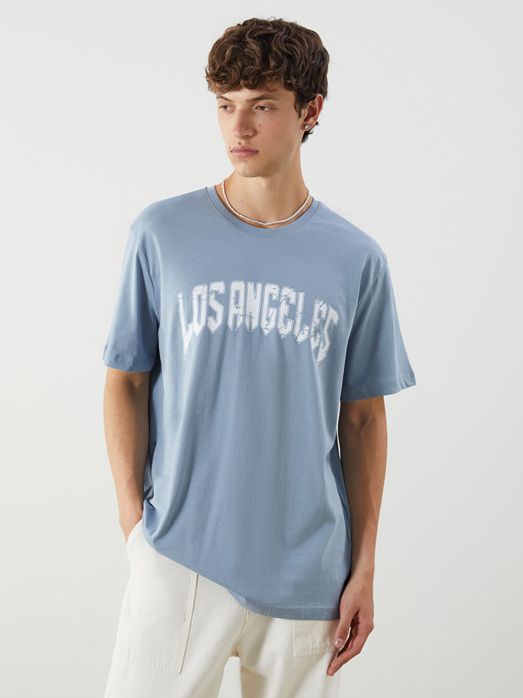 XSIDE Crew Neck Printed Jersey Men's T-Shirt -S5HJ45Z8-VBW