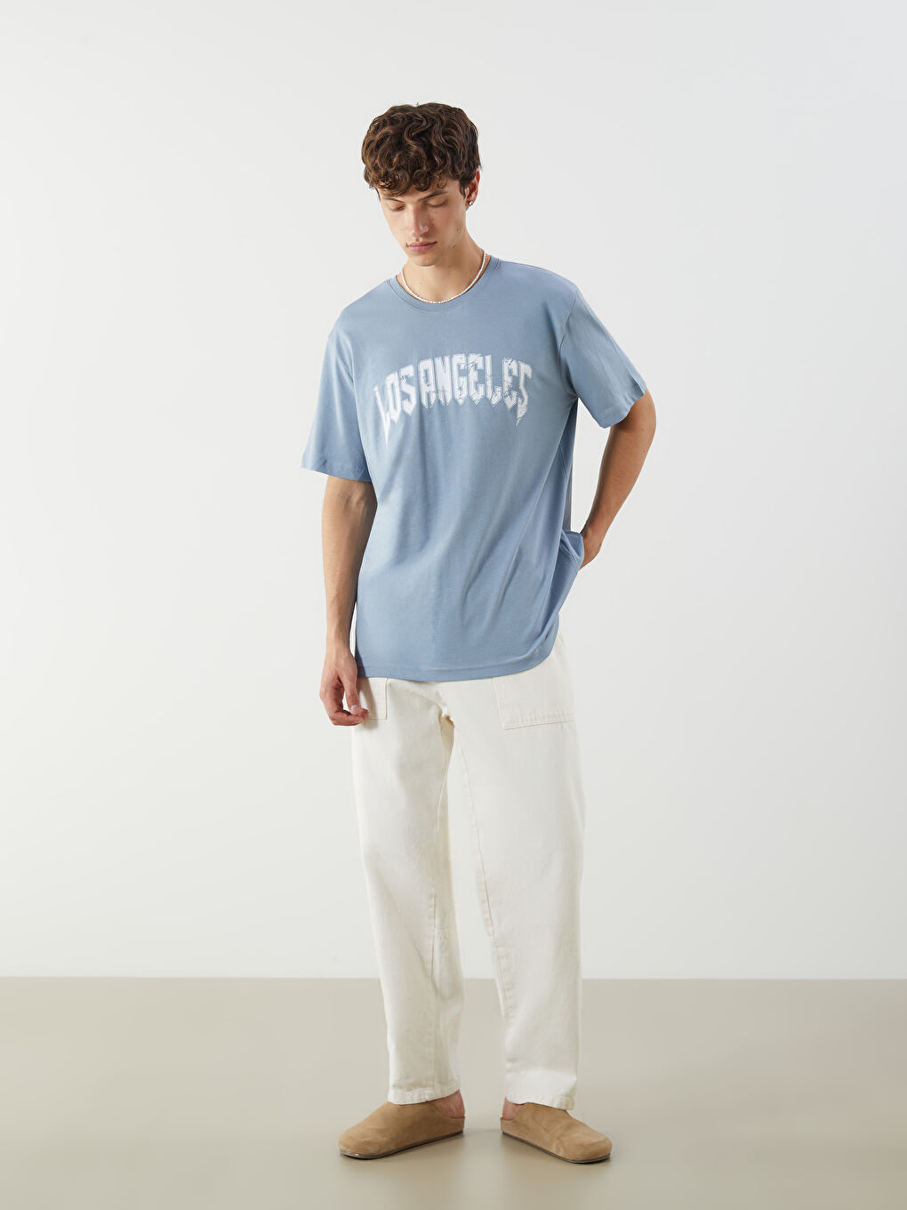 XSIDE Crew Neck Printed Jersey Men's T-Shirt -S5HJ45Z8-VBW