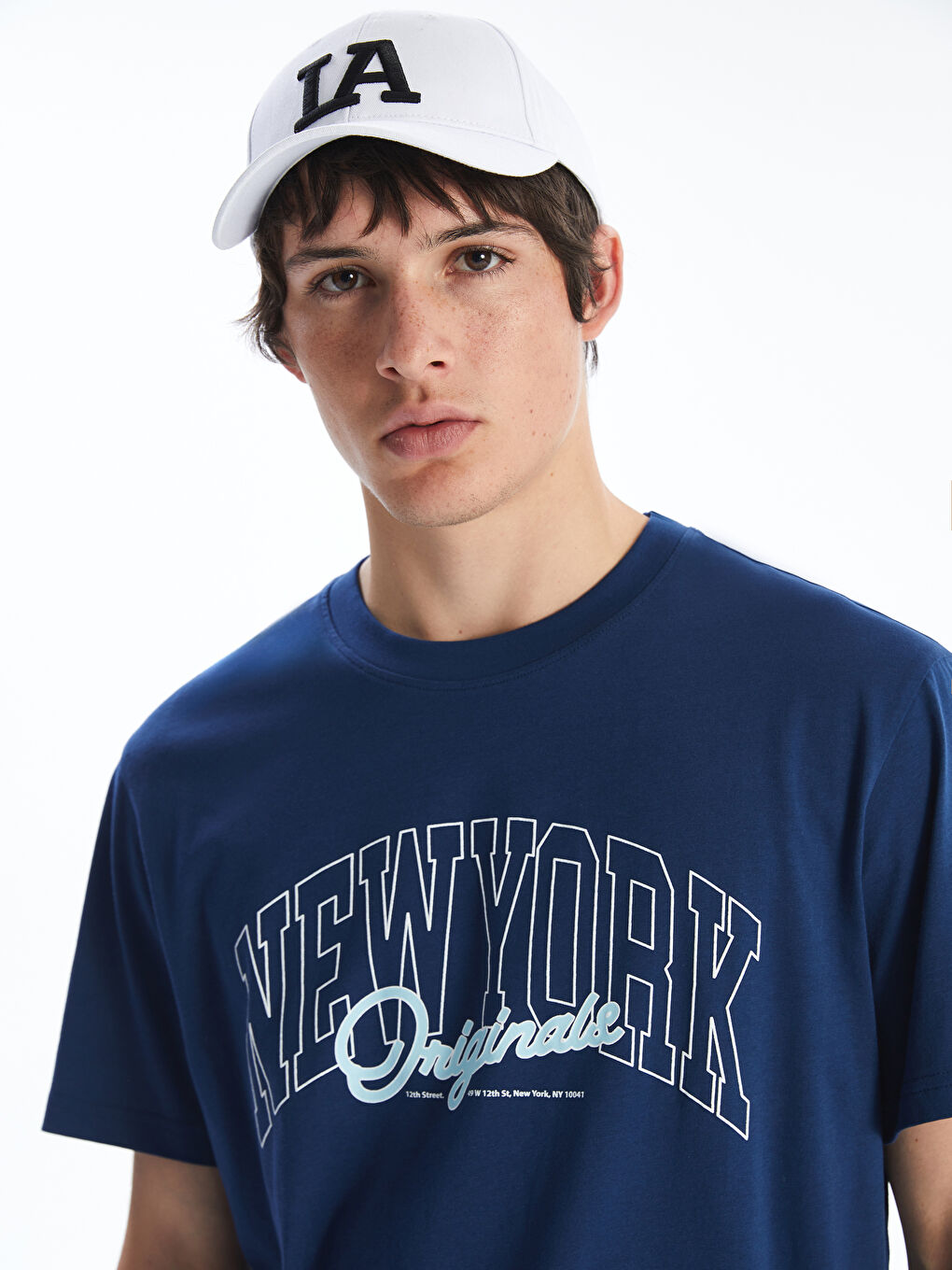 XSIDE Crew Neck Printed Jersey Men's T-Shirt -S5HJ48Z8-HEU