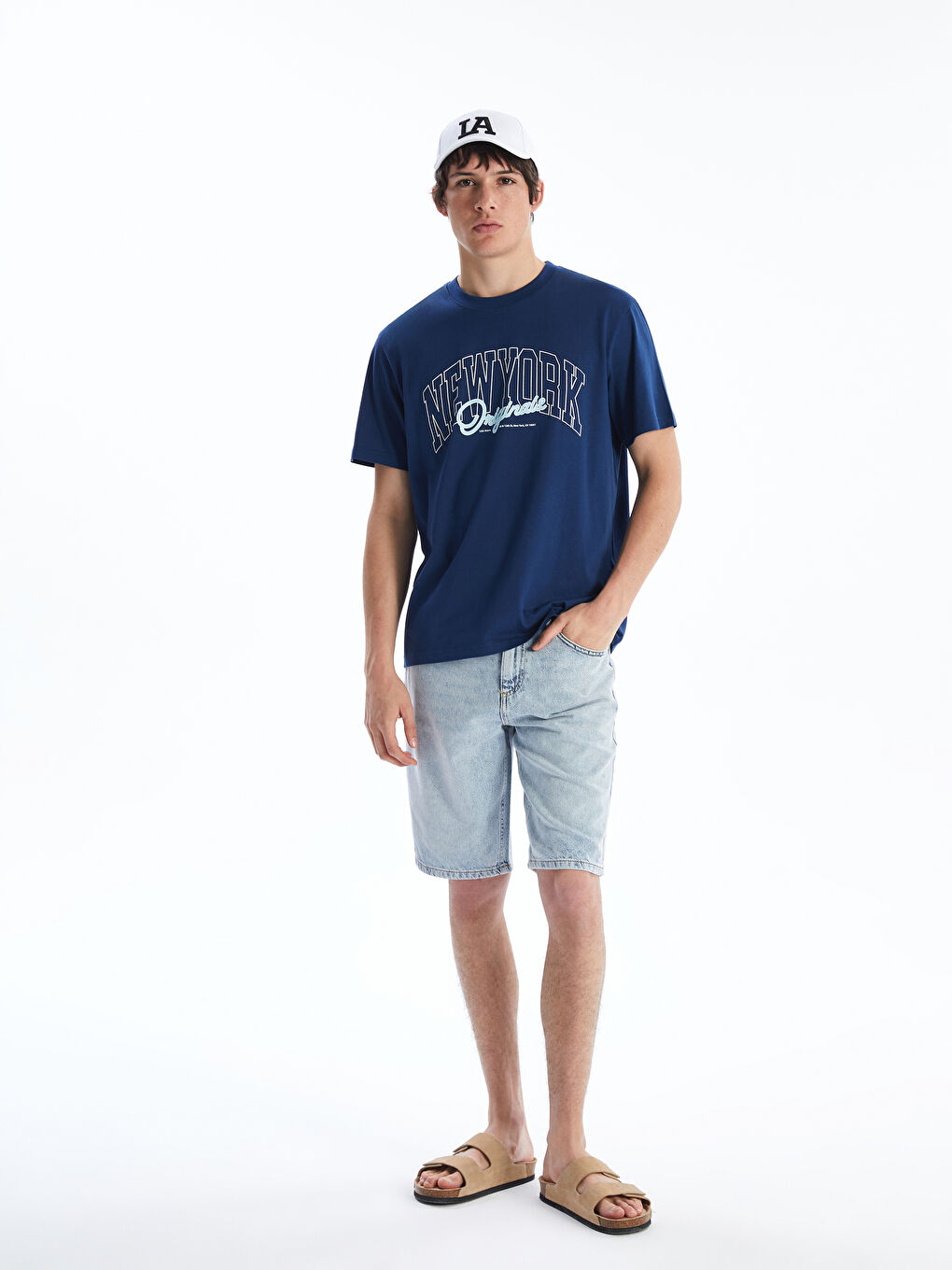XSIDE Crew Neck Printed Jersey Men's T-Shirt -S5HJ48Z8-HEU