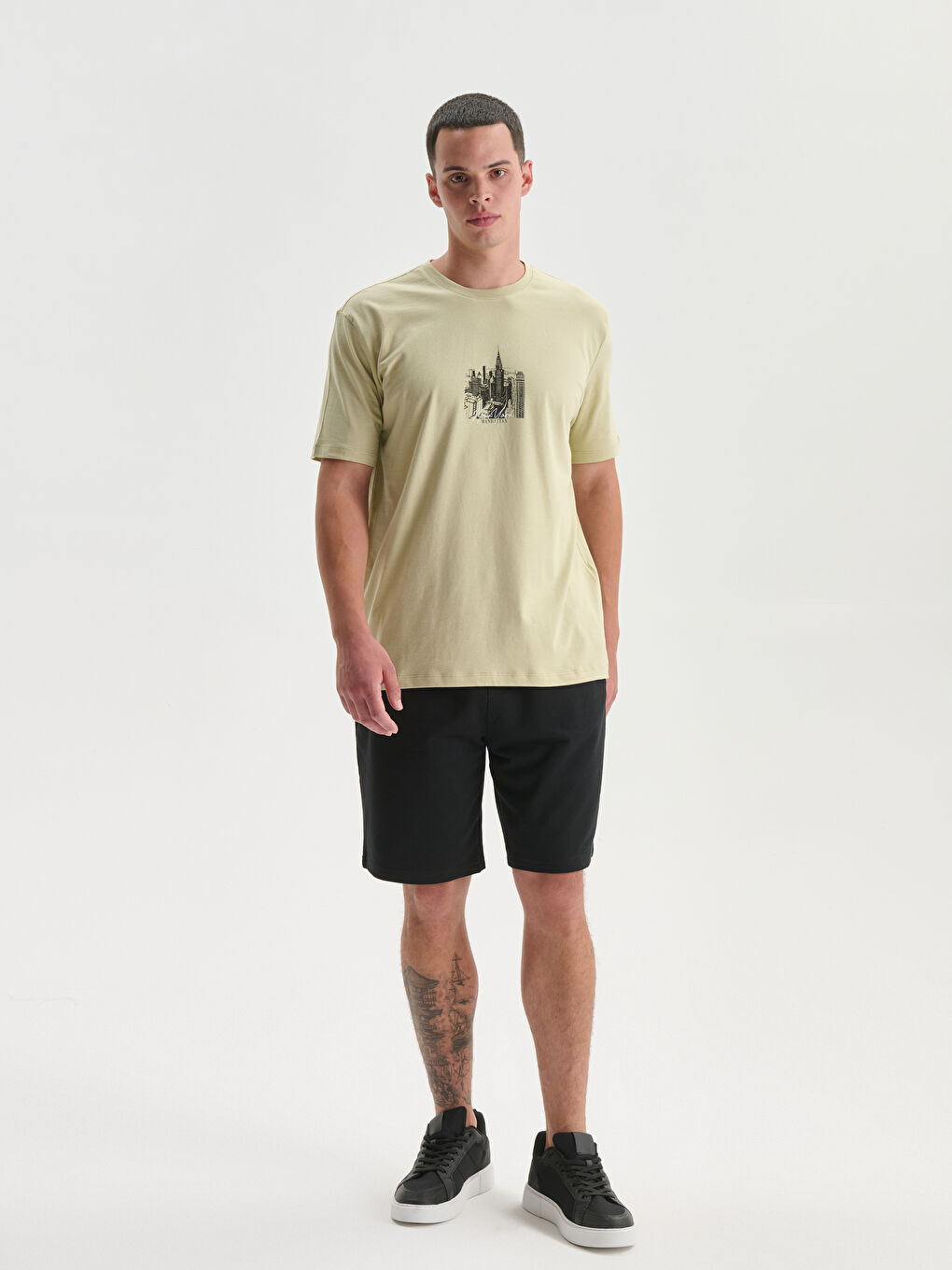 Crew Neck Printed Jersey Men's T-Shirt-1