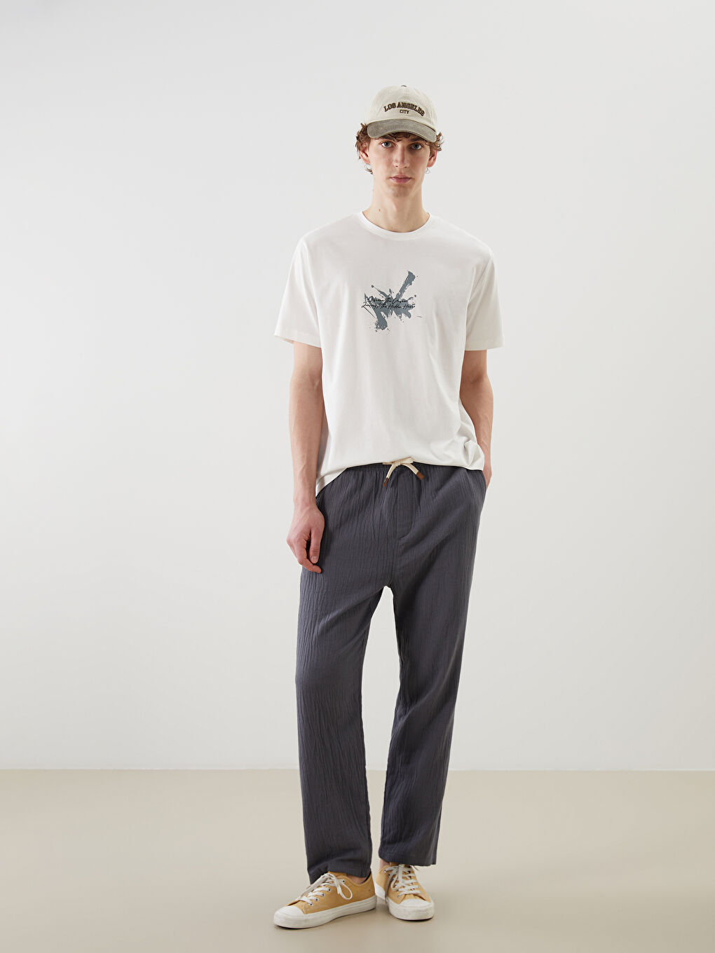 Crew Neck Printed Jersey Men's T-Shirt-1