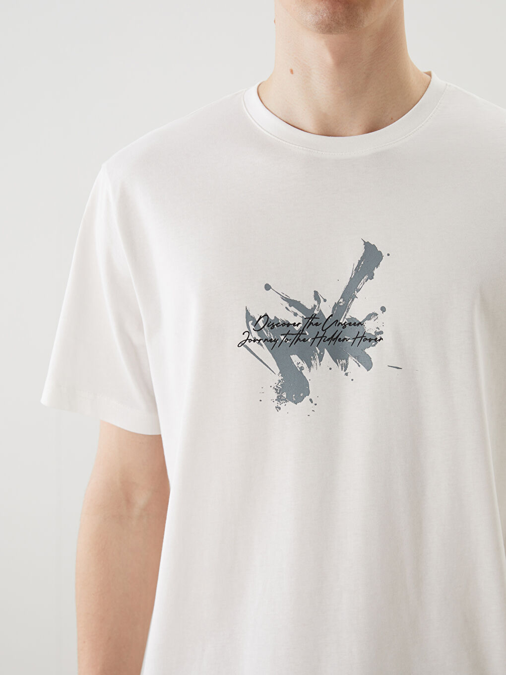 Crew Neck Printed Jersey Men's T-Shirt-2