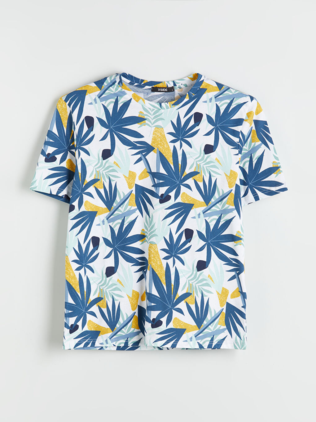 Crew Neck Printed Jersey Men's T-Shirt-4