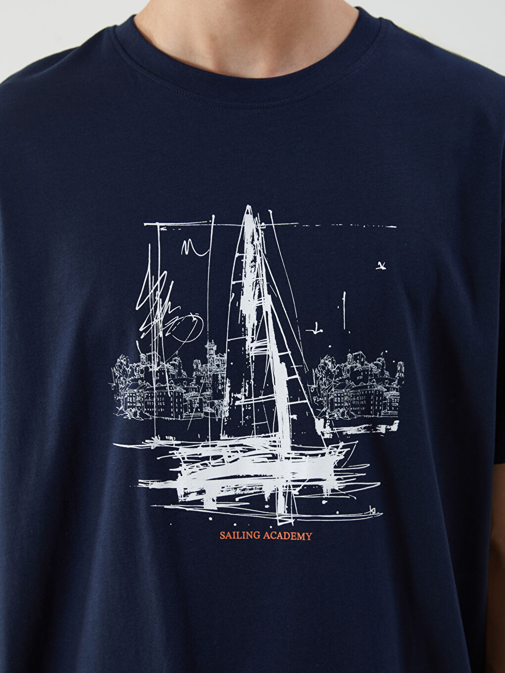 T-shirt en Jersey Imprimé à Col Rond pour Hommes-2