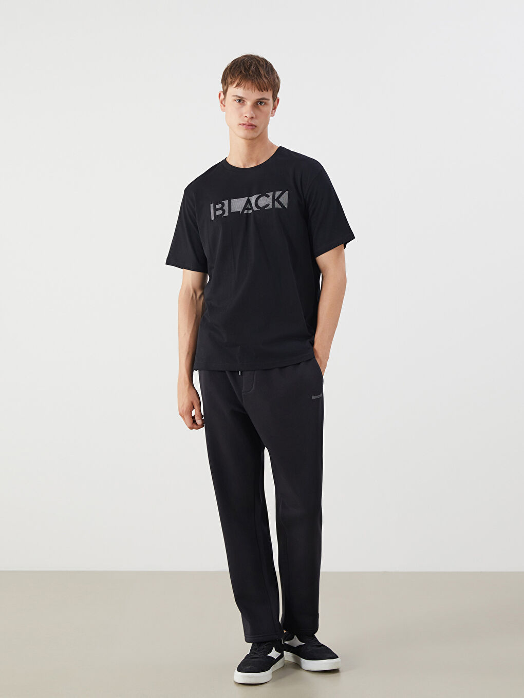 T-shirt en Jersey Imprimé à Col Rond pour Hommes-1