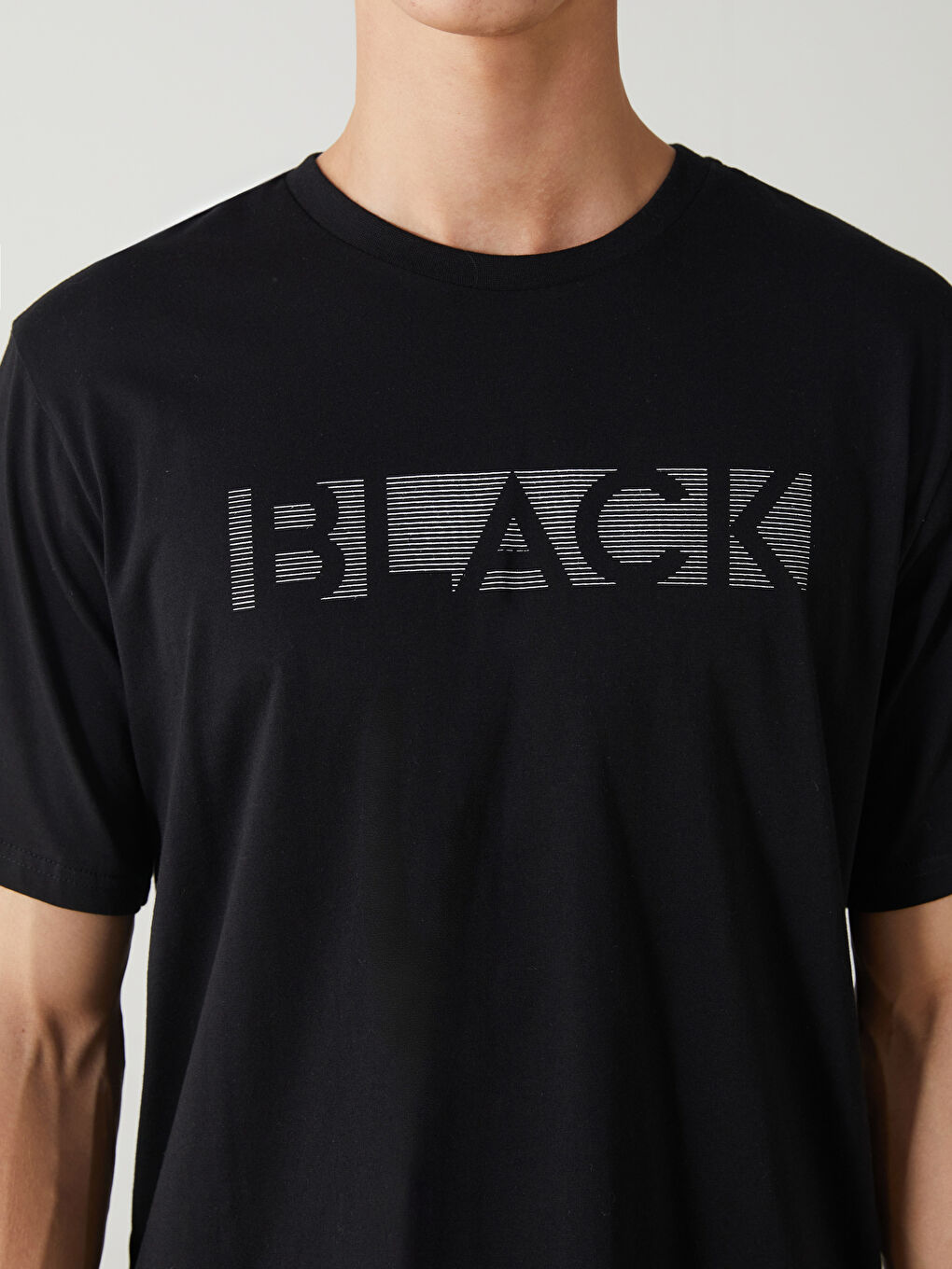 T-shirt en Jersey Imprimé à Col Rond pour Hommes-2