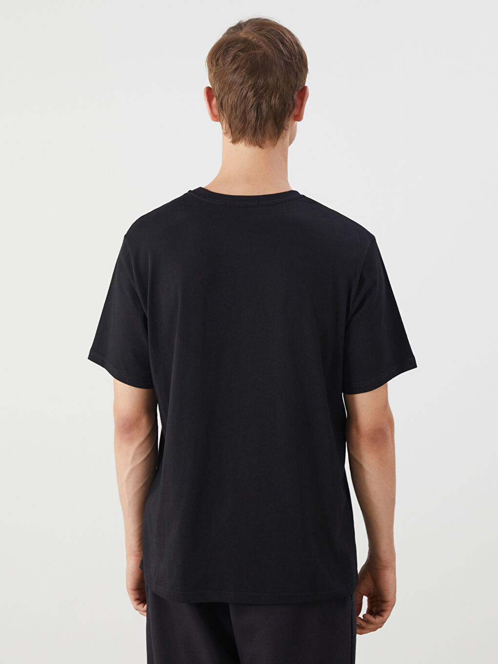 T-shirt en Jersey Imprimé à Col Rond pour Hommes-3