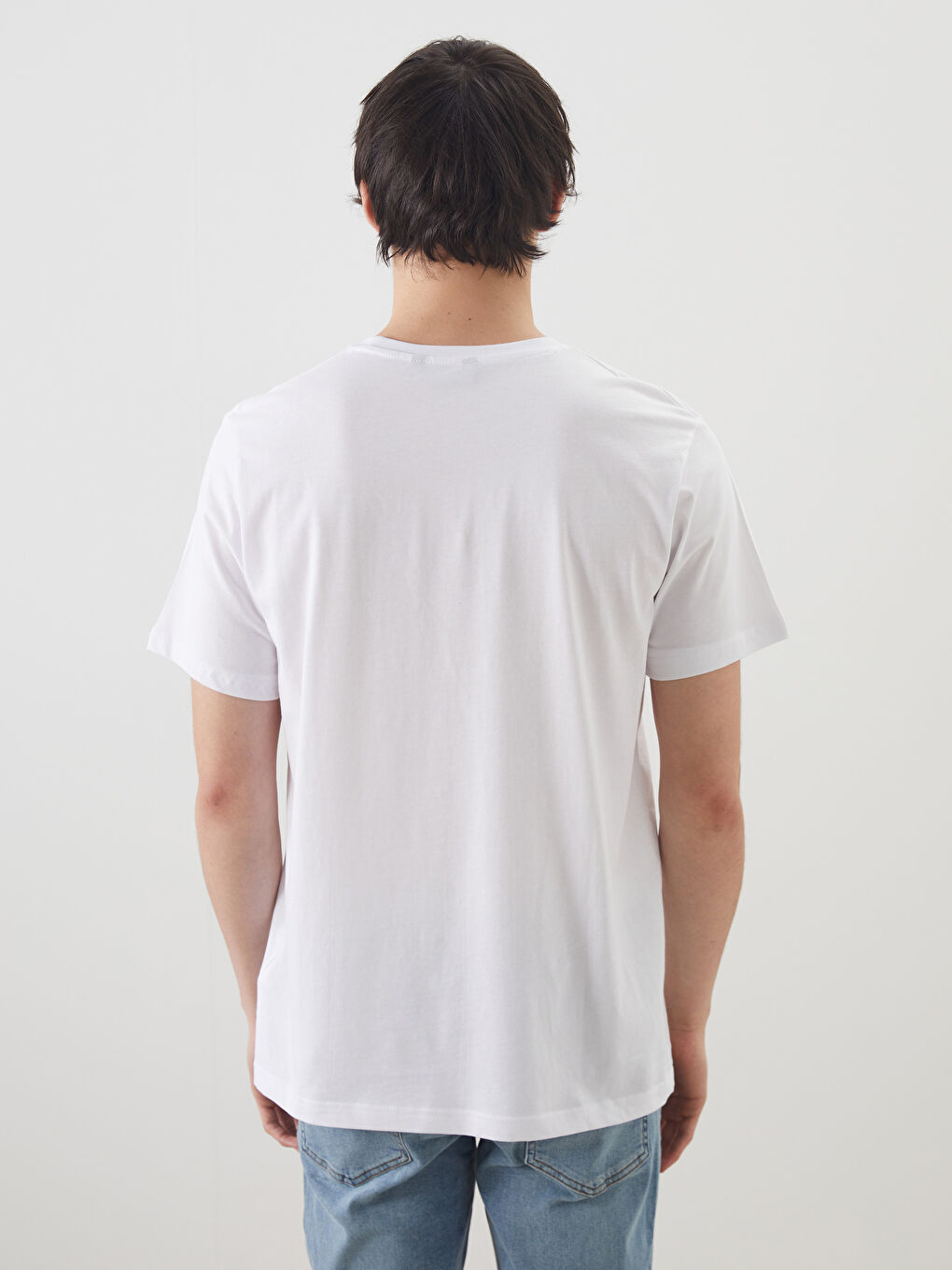 Crew Neck Printed Jersey Men's T-Shirt-3