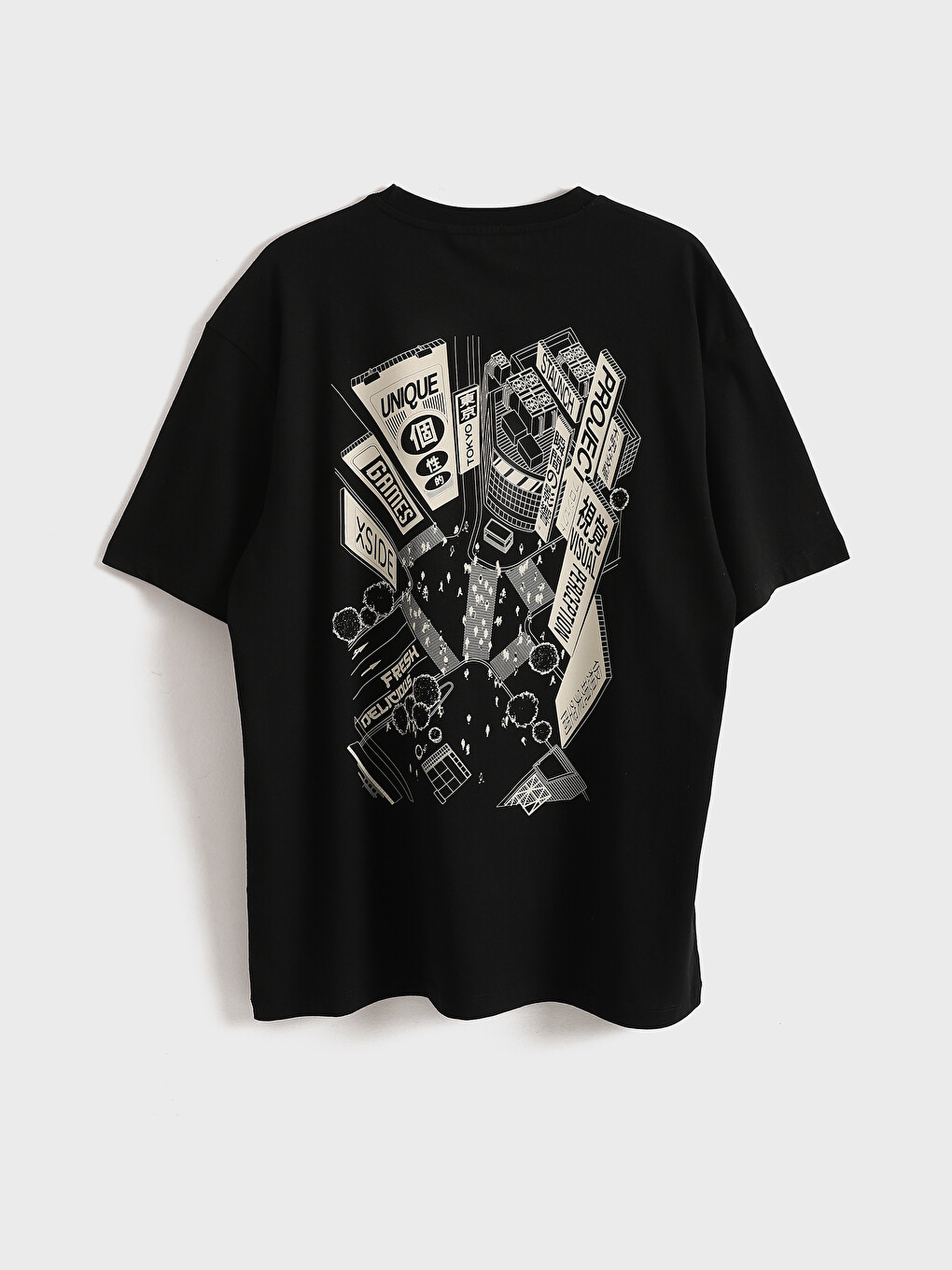 Crew Neck Tokyo Printed Men's T-shirt-1