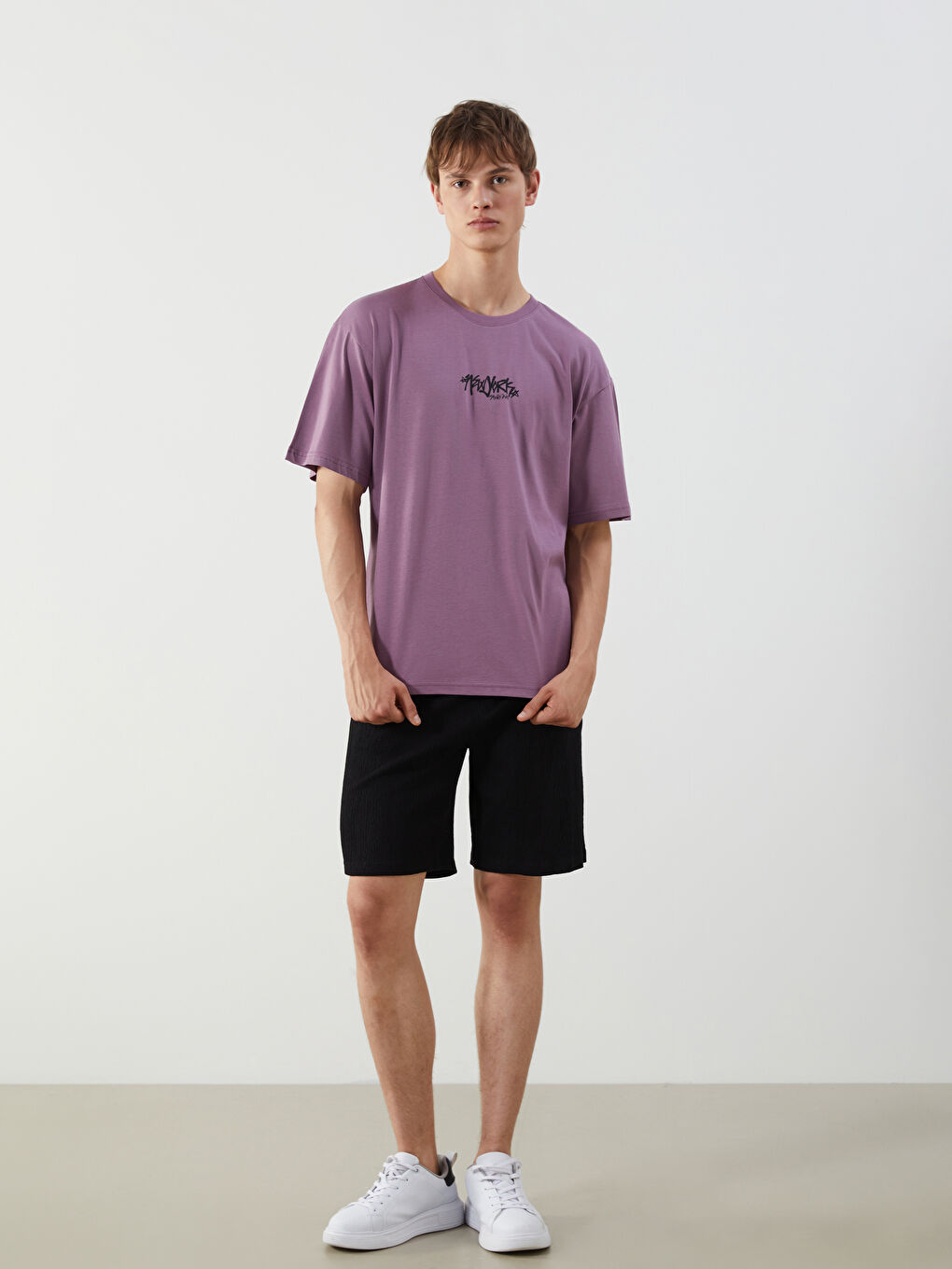 Crew Neck Printed Jersey Men's T-Shirt-1