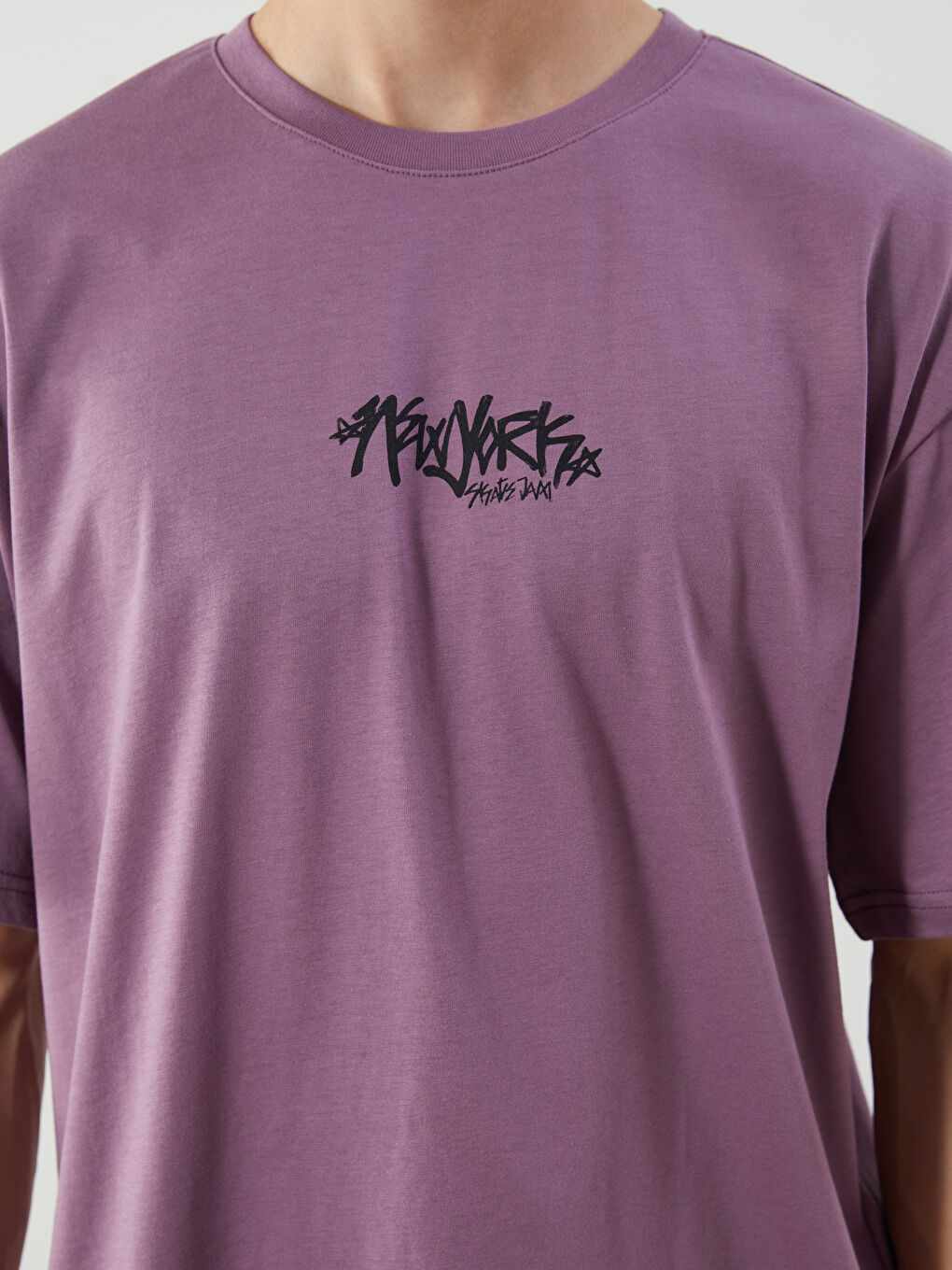 Crew Neck Printed Jersey Men's T-Shirt-2