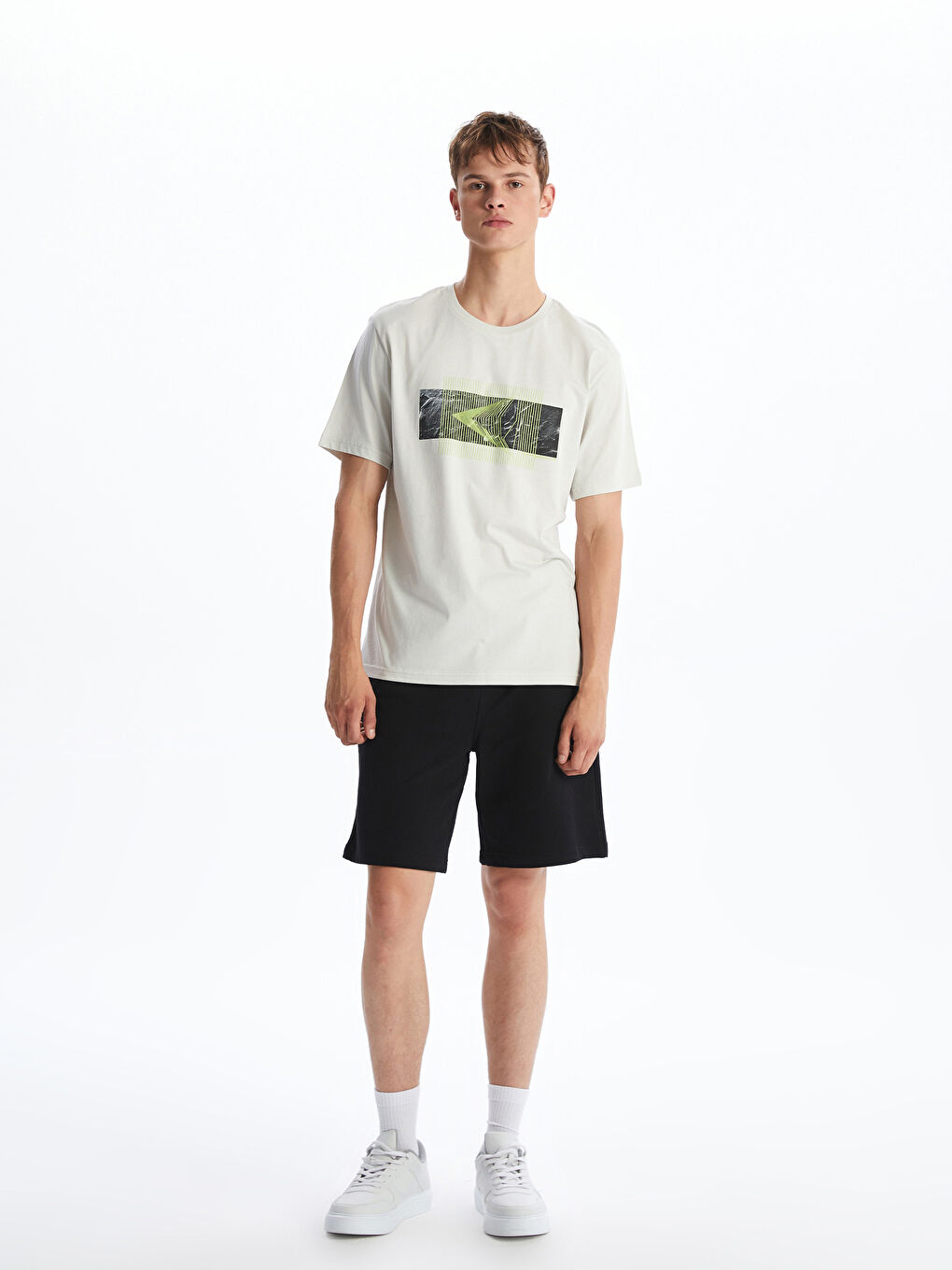 XSIDE Crew Neck Printed Jersey Men's T-Shirt -S5HK14Z8-S36