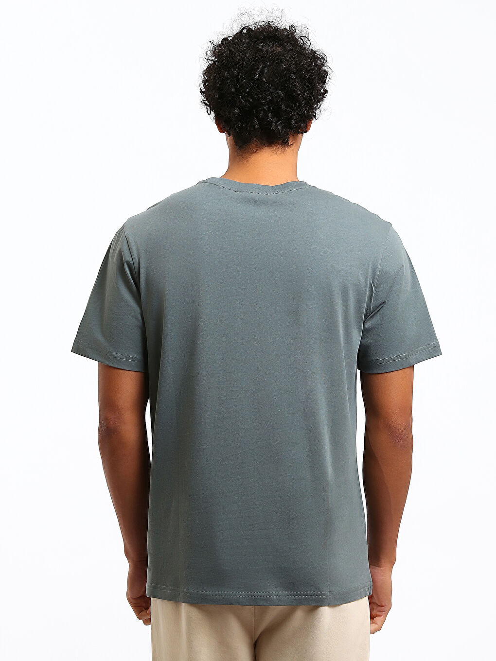 Crew Neck Printed Men's T-Shirt-4