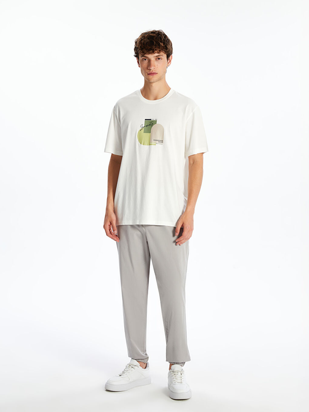 Crew Neck Printed Jersey Men's T-Shirt-1