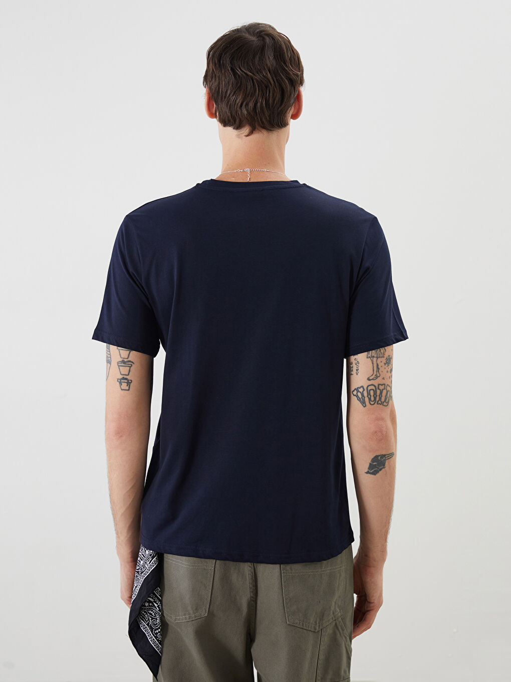T-shirt en Jersey Imprimé à Col Rond pour Hommes-3