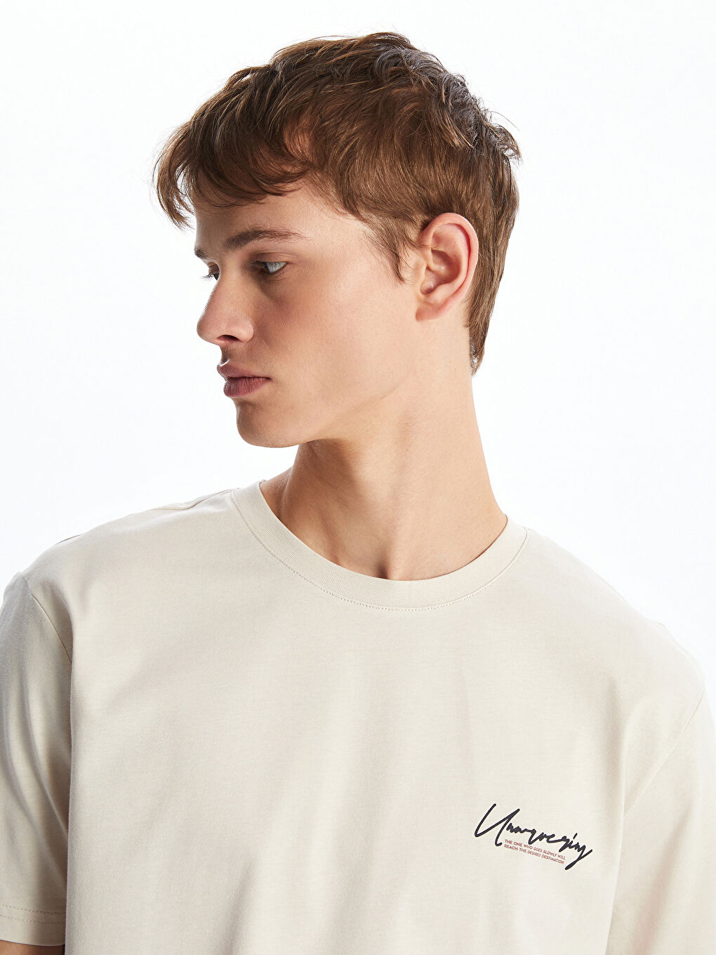 Crew Neck Printed Jersey Men's T-Shirt -S5HK29Z8-YJ2
