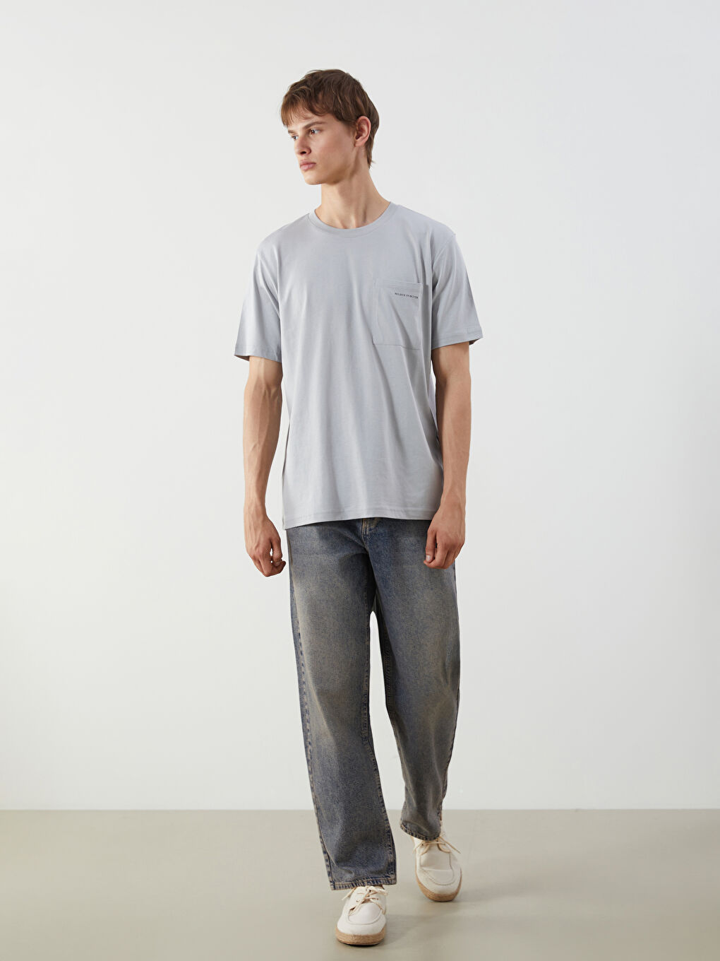 Crew Neck Printed Jersey Men's T-Shirt -S5HK30Z8-Z4A