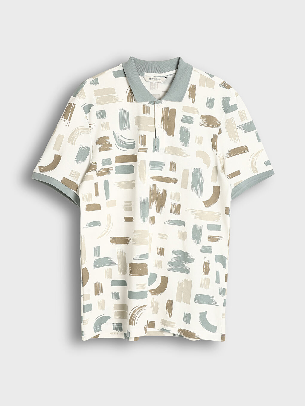 T-shirt pour Hommes en Piqué à Motifs à Col Roulé-4