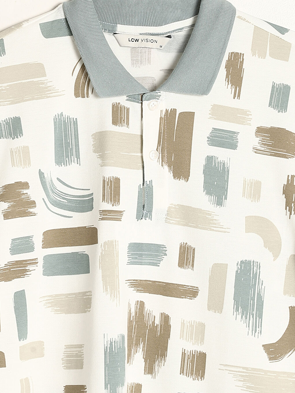 T-shirt pour Hommes en Piqué à Motifs à Col Roulé-7