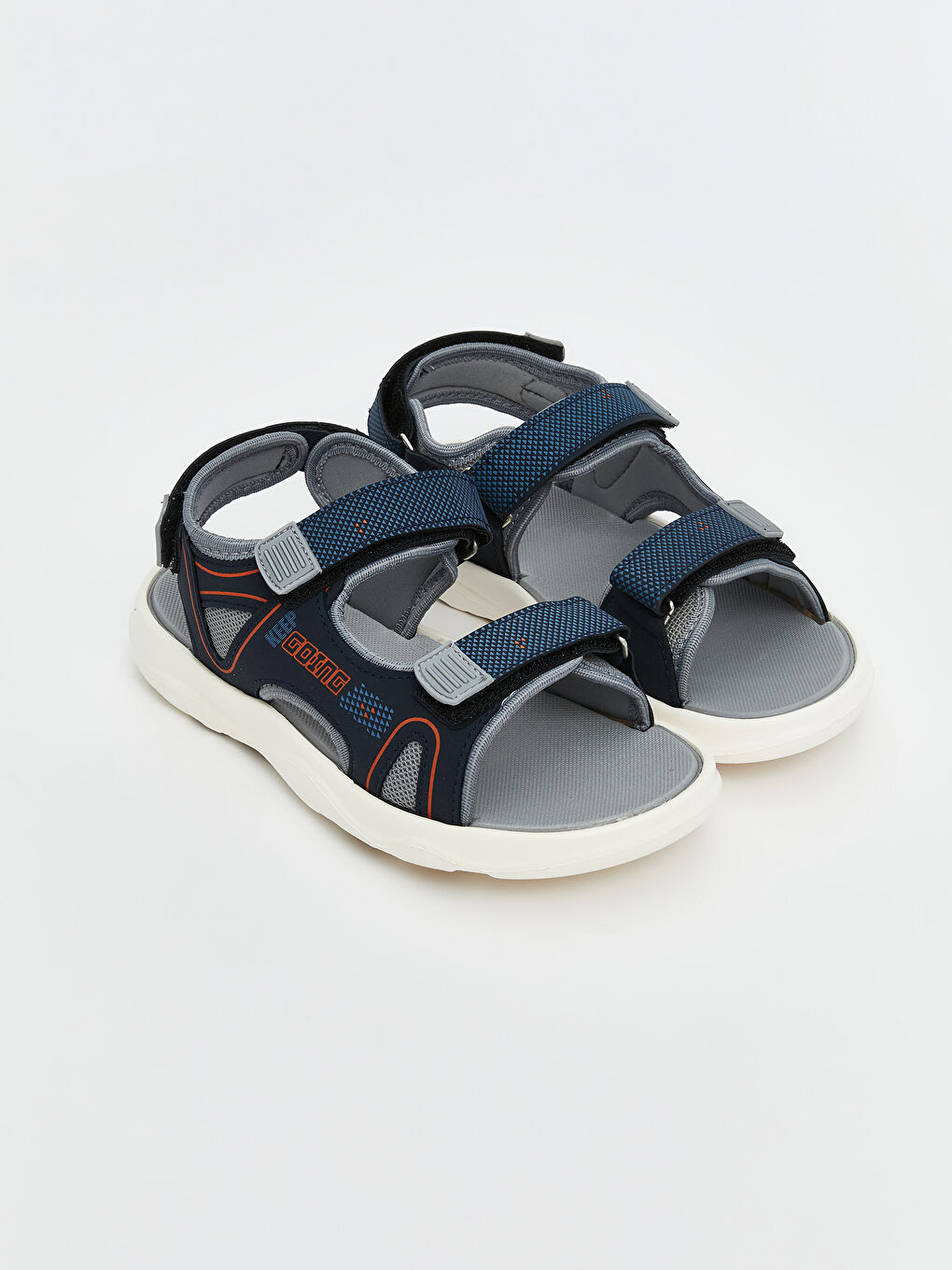 Gri Cırt Cırtlı Erkek Çocuk Sandalet