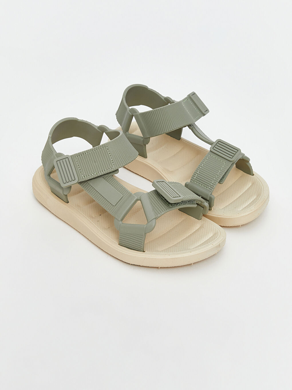 Yeşil Cırt Cırtlı Erkek Çocuk Sandalet