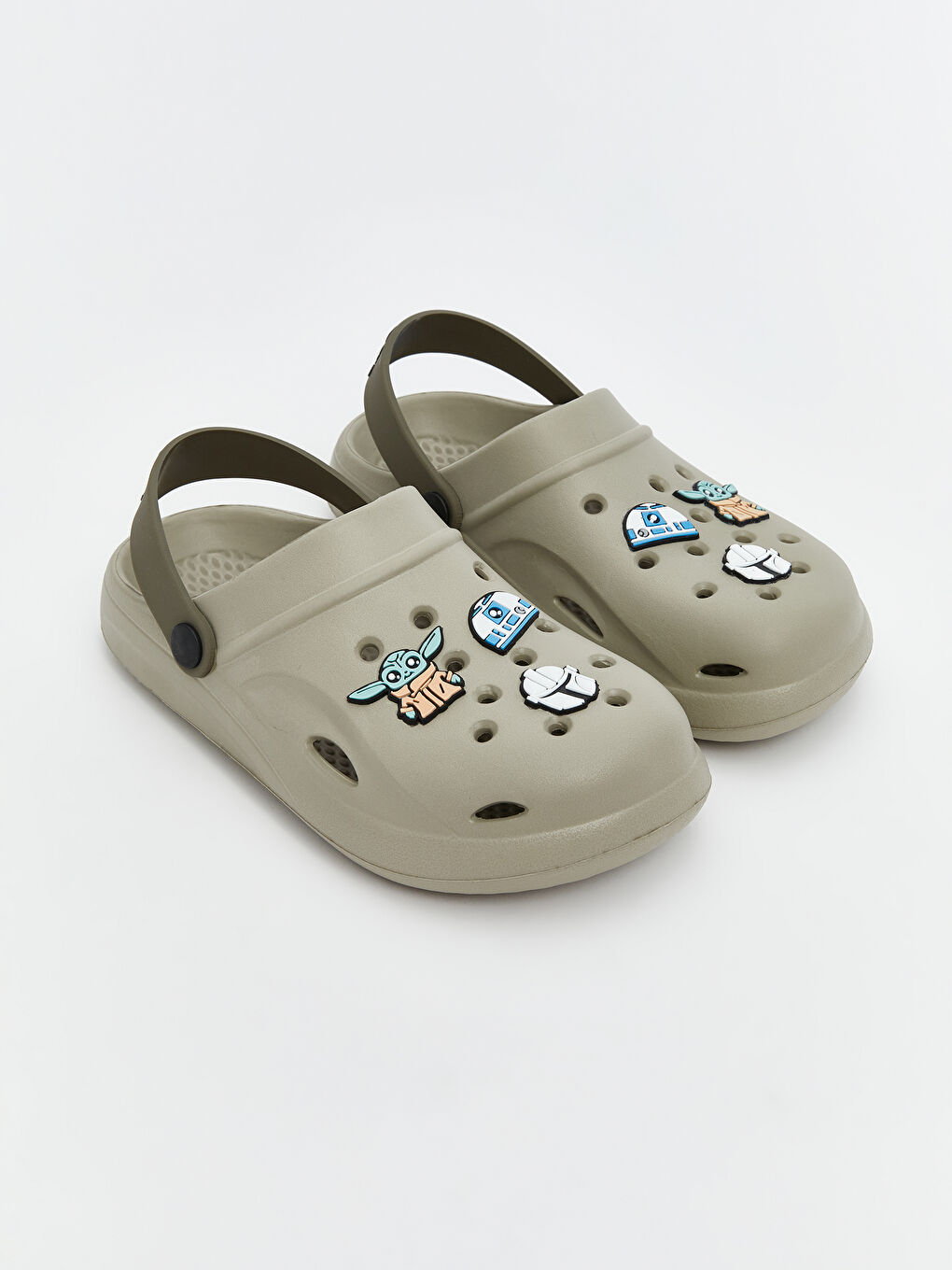 Bej Star Wars Baskılı Erkek Çocuk Plaj Sandaleti