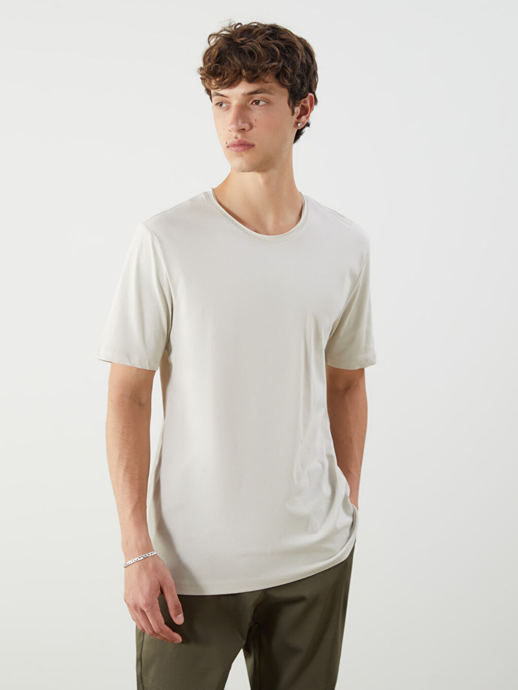 XSIDE Crew Neck Short Sleeve Men's T-Shirt -S5HK66Z8-Z6W