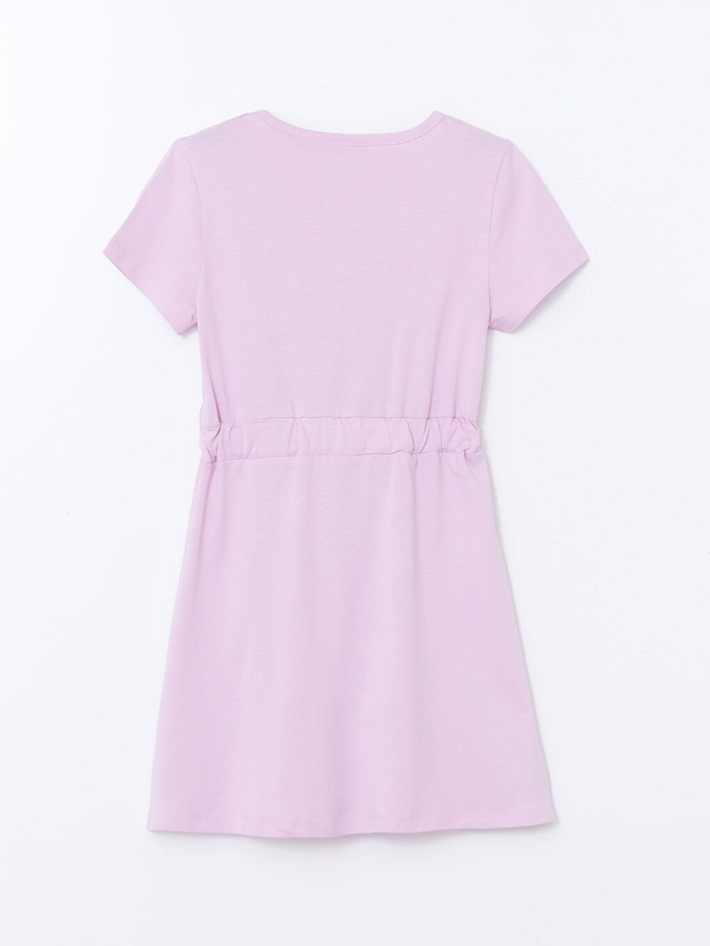 Lila Bisiklet Yaka Kız Çocuk Elbise-1