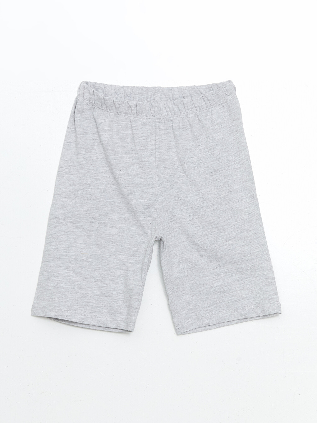 Gri Beli Lastikli Erkek Çocuk Şort Pijama Altı
