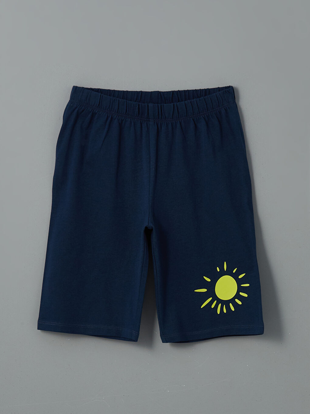 Lacivert Beli Lastikli Baskılı Erkek Çocuk Pijama Alt