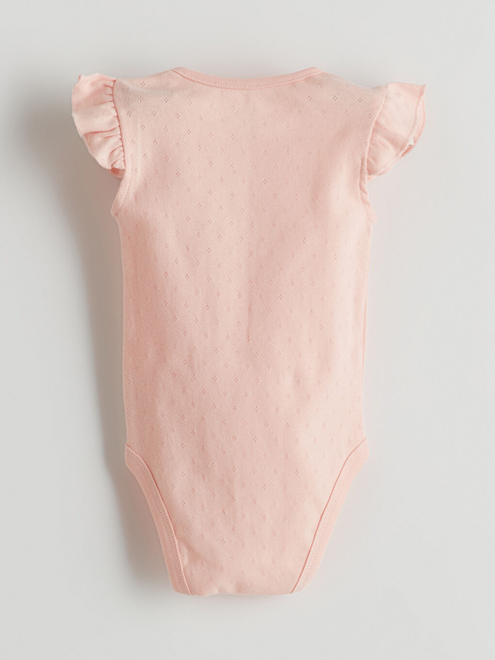 Pembe Çiçek Nakışlı Kız Bebek Çıtçıtlı Body-3