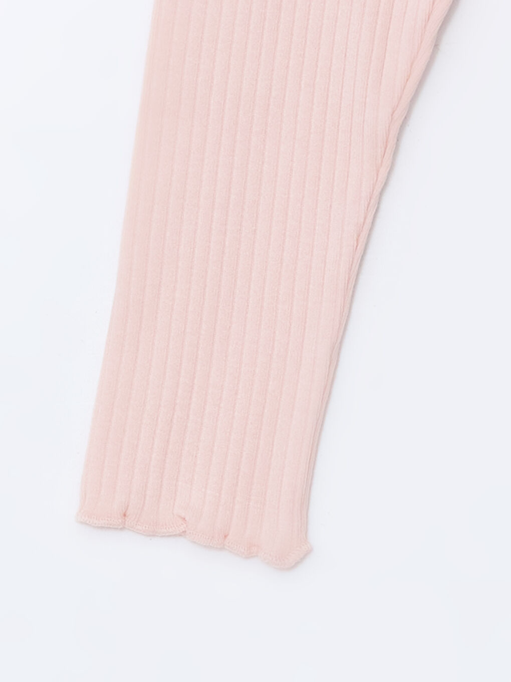 Pembe Beli Lastikli Basic Kız Bebek Tayt-2