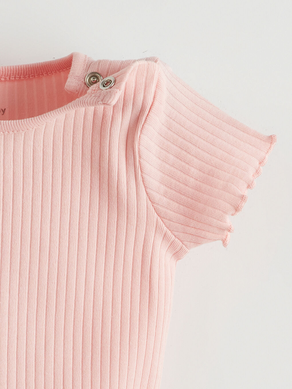 Pembe Bisiklet Yaka Kız Bebek Çıtçıtlı Body-2