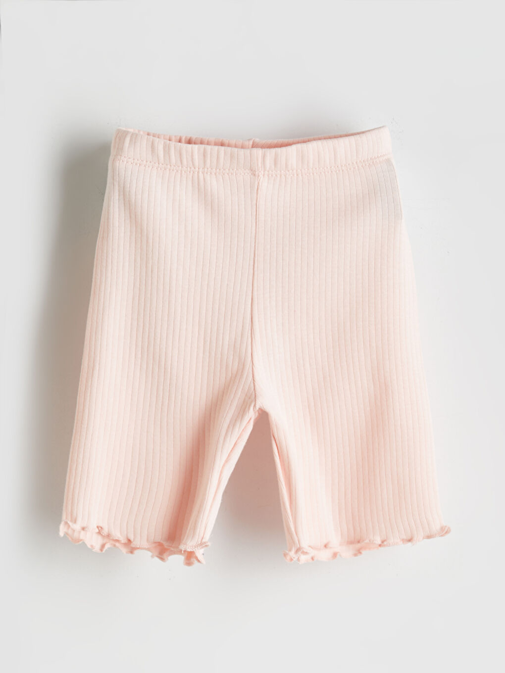 LCW baby Pembe Beli Lastikli Basic Kız Bebek Tayt