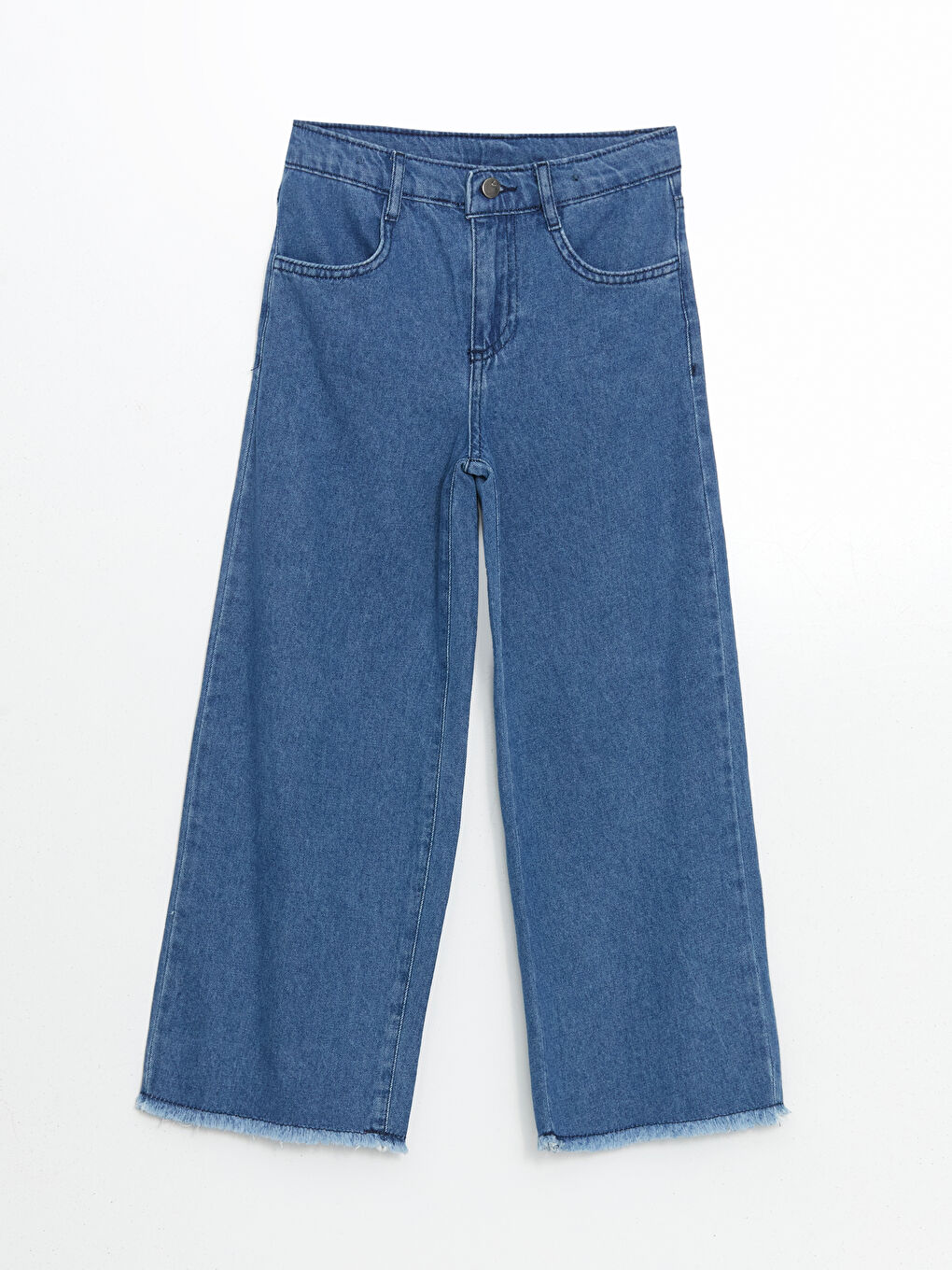 İndigo Wideleg Kız Çocuk Jean Pantolon