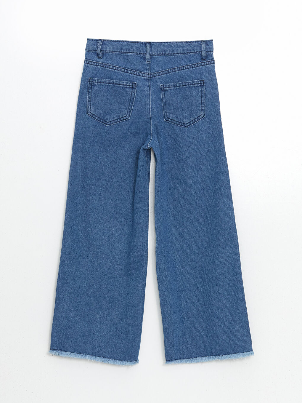 İndigo Wideleg Kız Çocuk Jean Pantolon-1