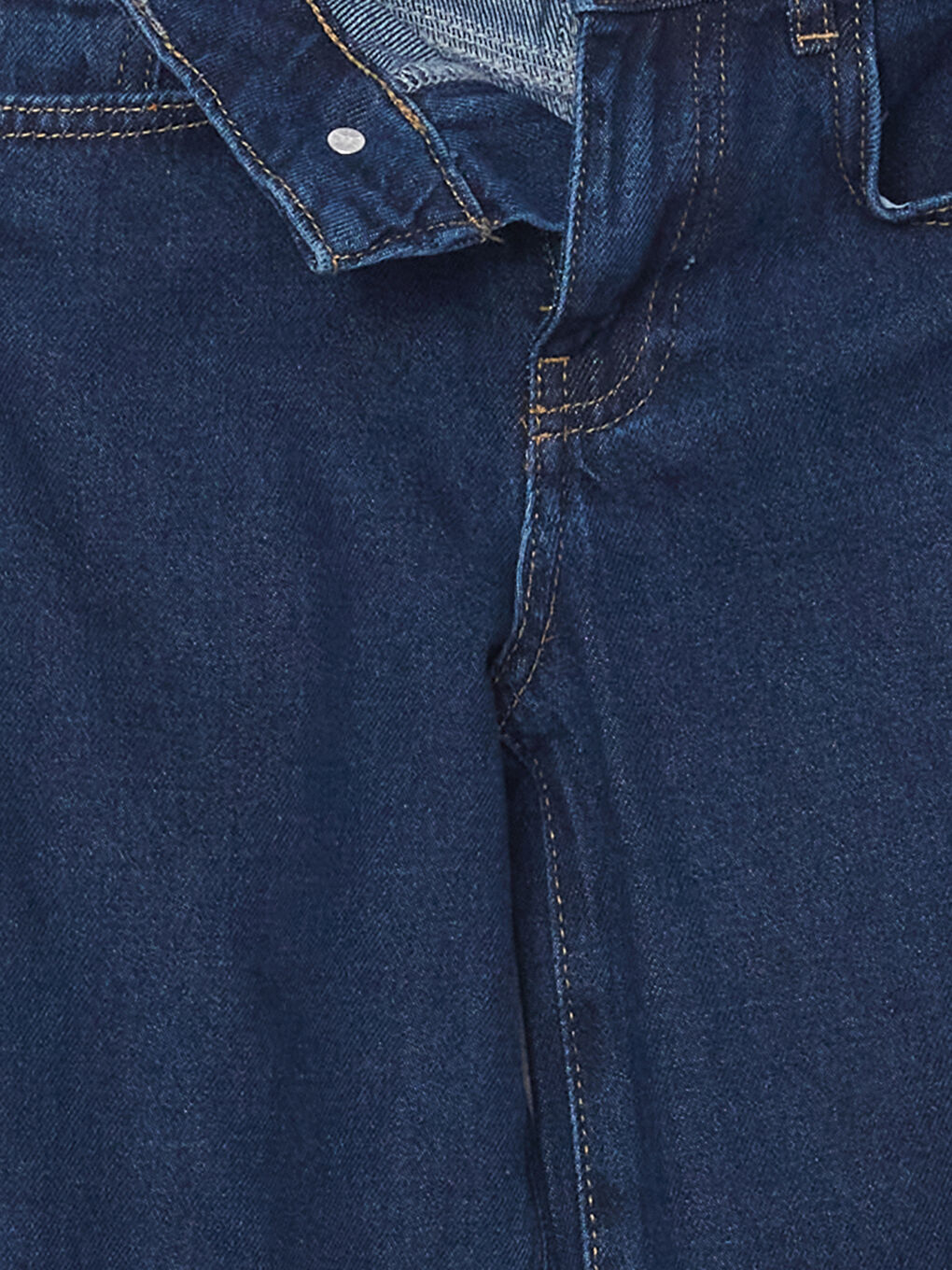 LCW ECO Indigo Beli Ayarlanabilir Lastikli Kız Çocuk Jean Pantolon - 1