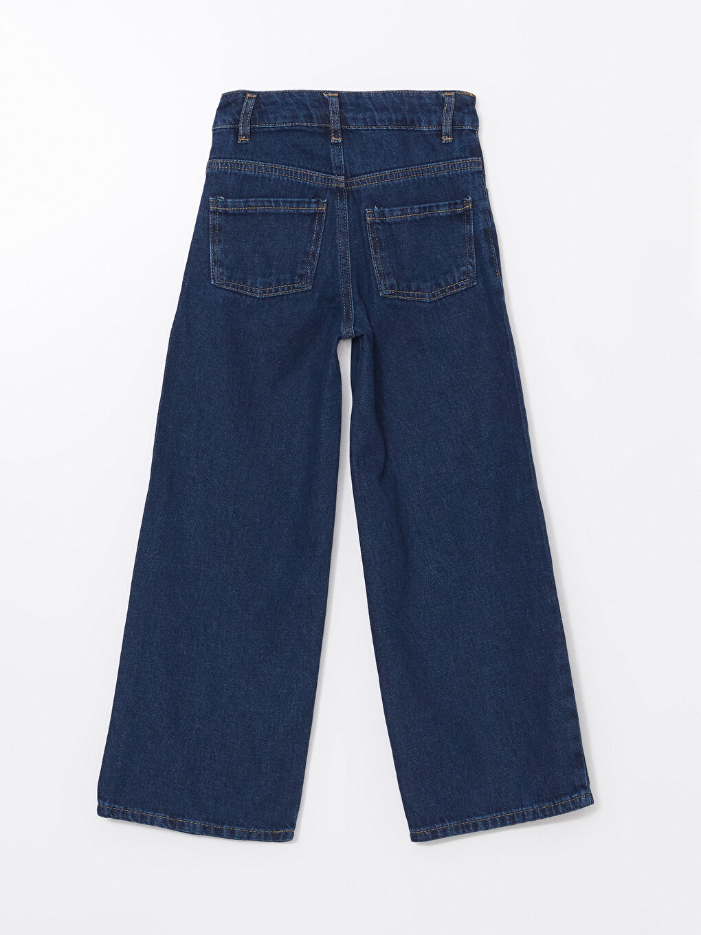 LCW ECO Indigo Beli Ayarlanabilir Lastikli Kız Çocuk Jean Pantolon - 2