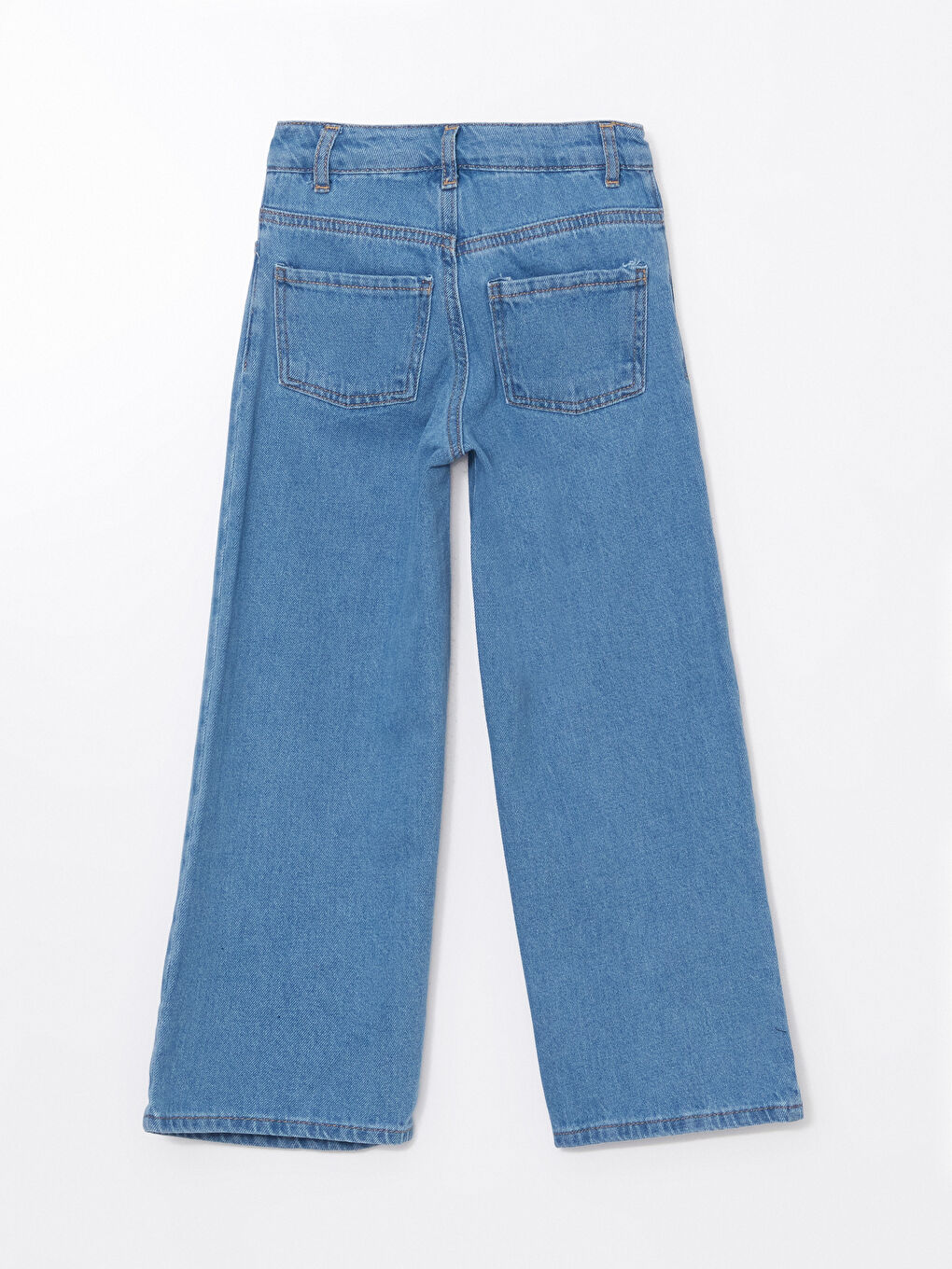 İndigo Wideleg Kız Çocuk Jean Pantolon-2