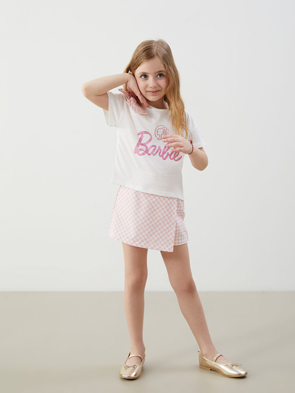 Barbie Printed Girls' Blouse and Skirt 2 Pack -S5HL93Z1-R9J