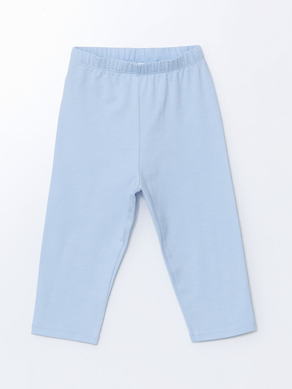 Mavi Beli Lastikli Basic Kız Çocuk Tayt