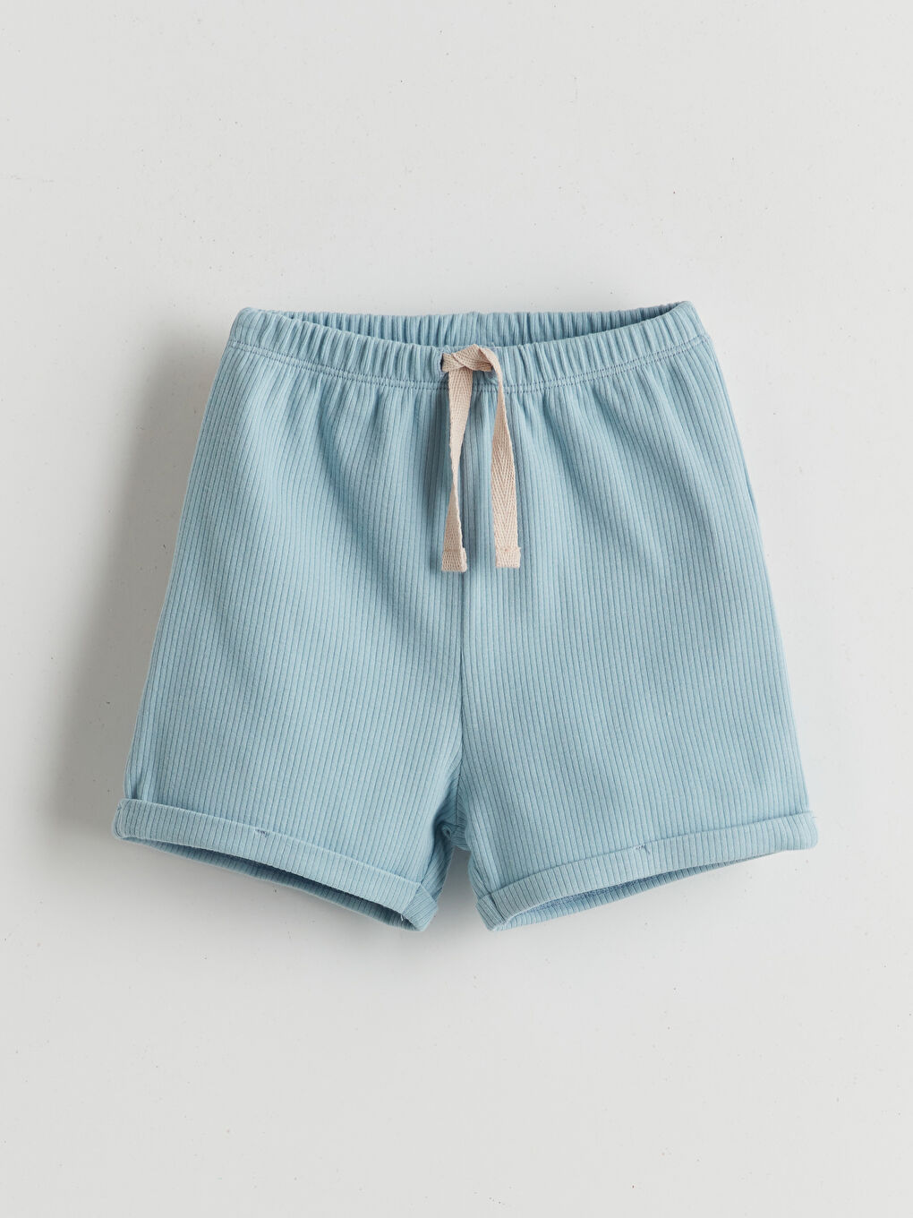 Mavi Beli Ayarlanabilir İpli Erkek Bebek Şort