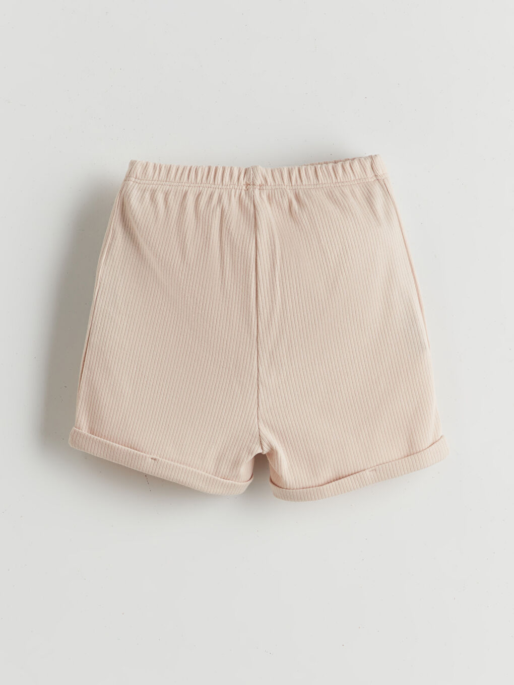 Bej Beli Lastikli Erkek Bebek Şort-1