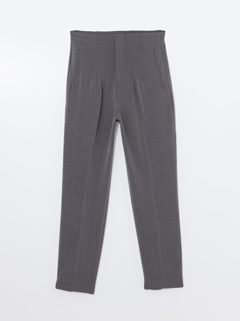 Gri Dar Fit Kadın Pantolon-4